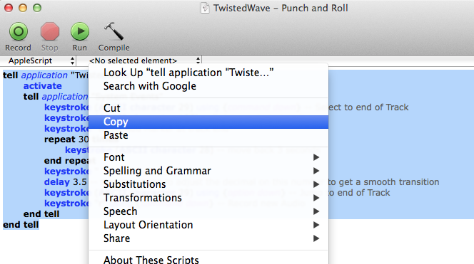 Copy AppleScript